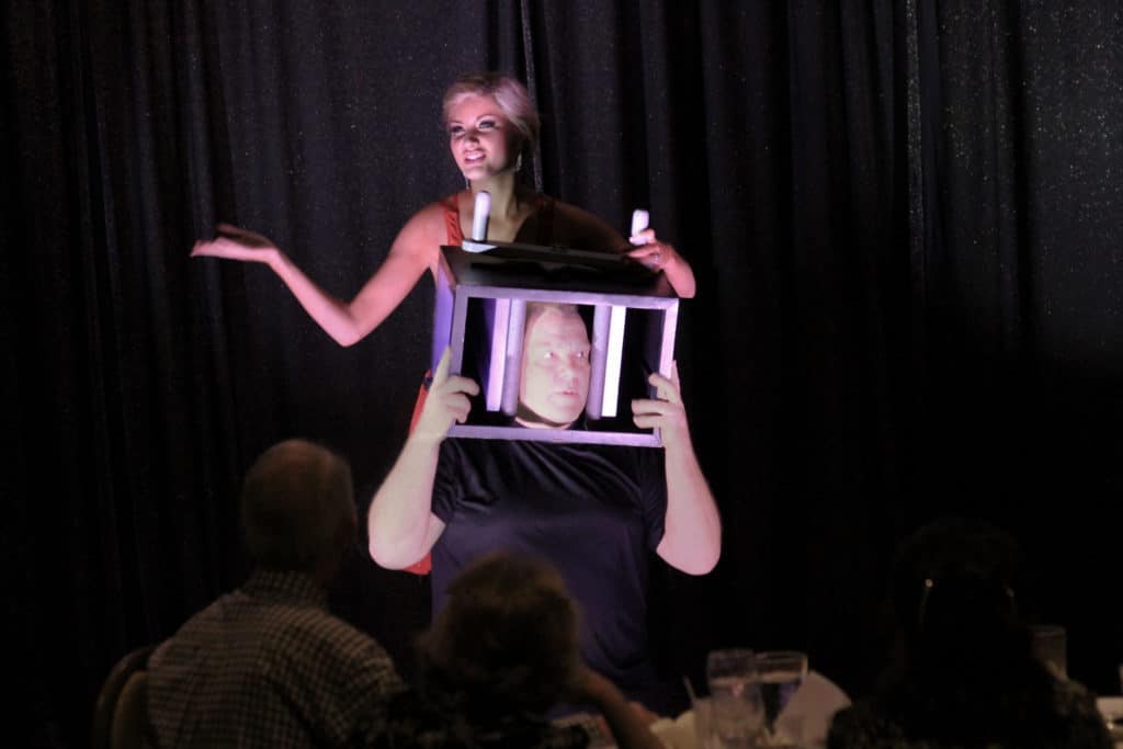 Christine Williamson twists Magician Michael Clayton