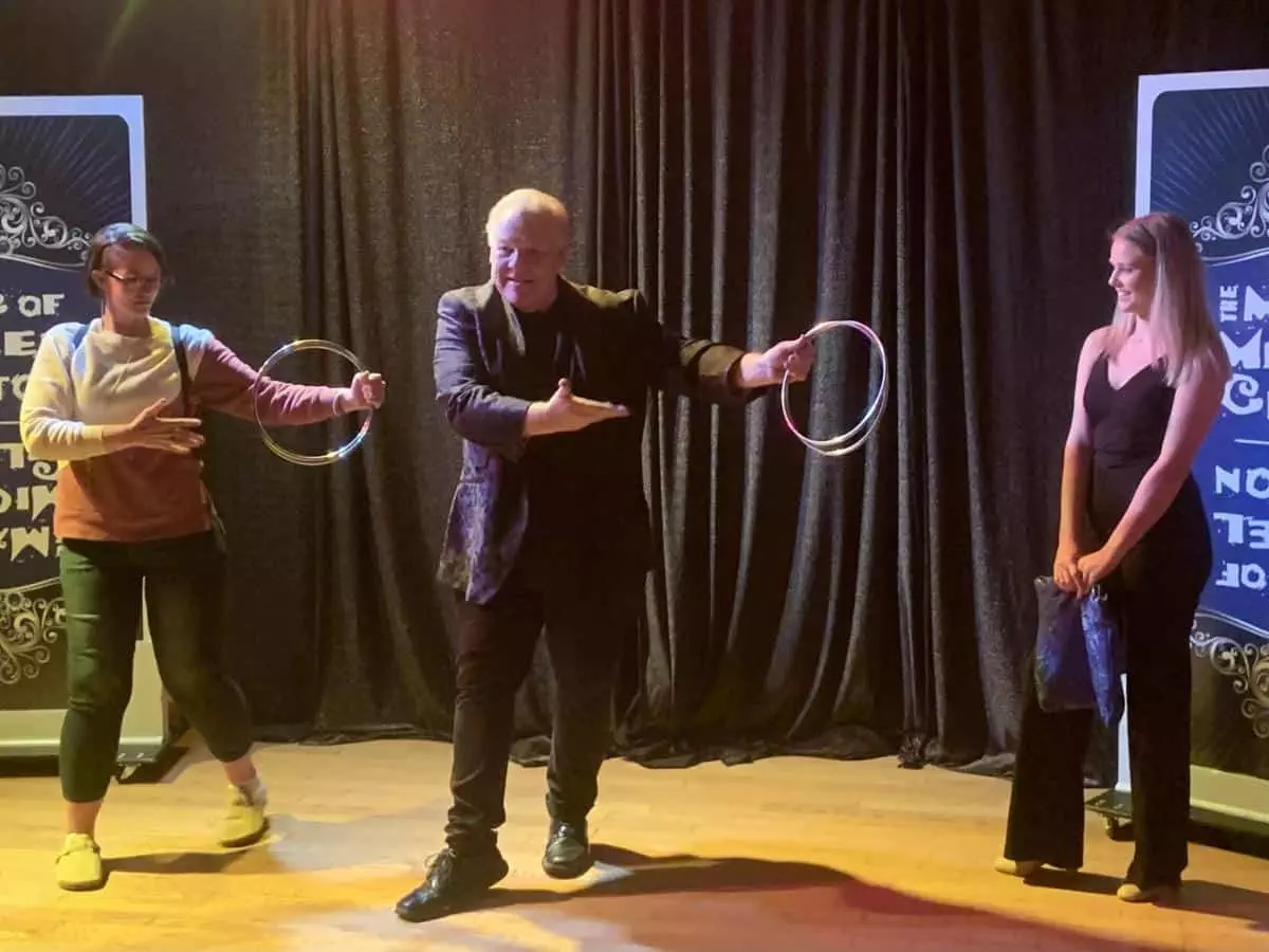 Magician Michael Clayton performs Linking Rings in Horn Lake Mississippi